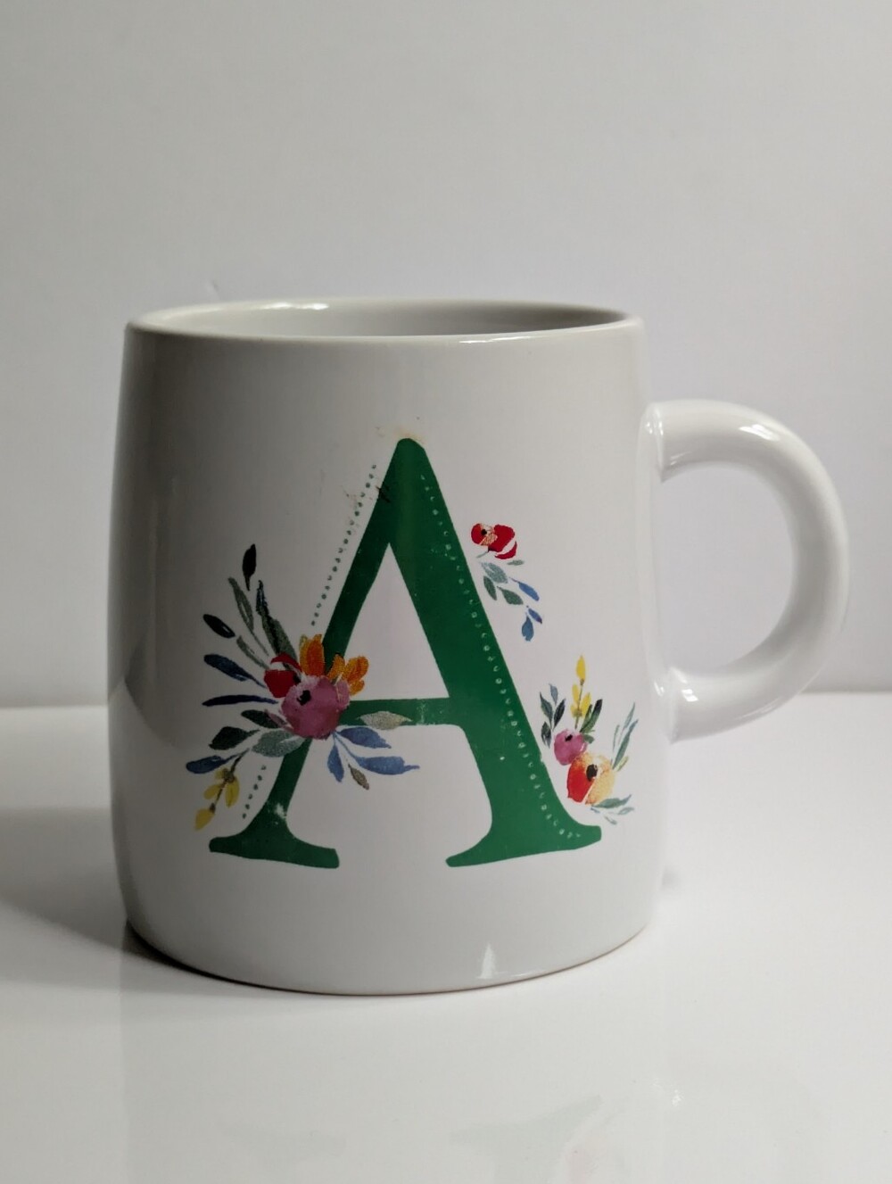 Large Coffee Mug Initial A Oversized Great Kitchen Decor Cottagecore Boho